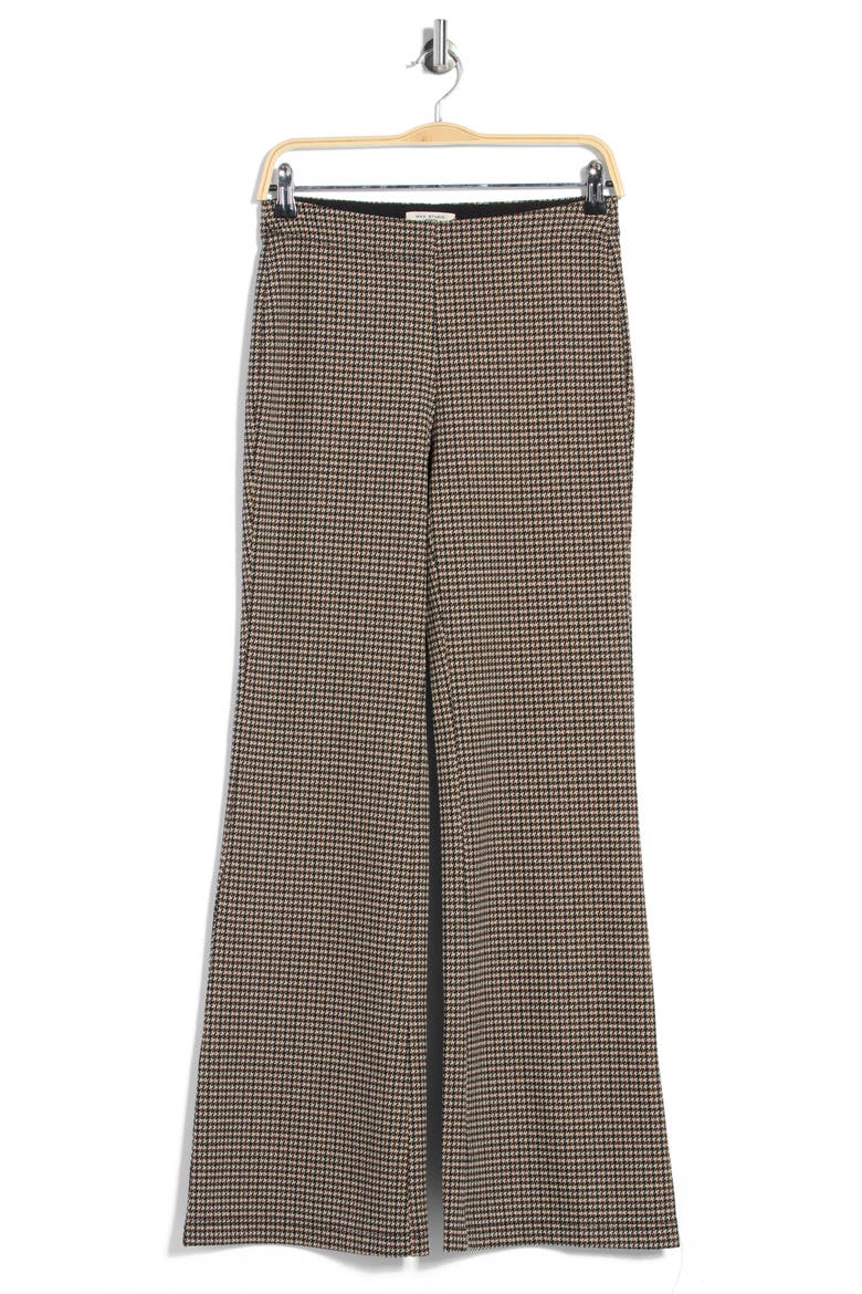 Houndstooth Double Knit Bootcut Pants, Main, color, BLACK/ MULTI HOUNDSTOOTH