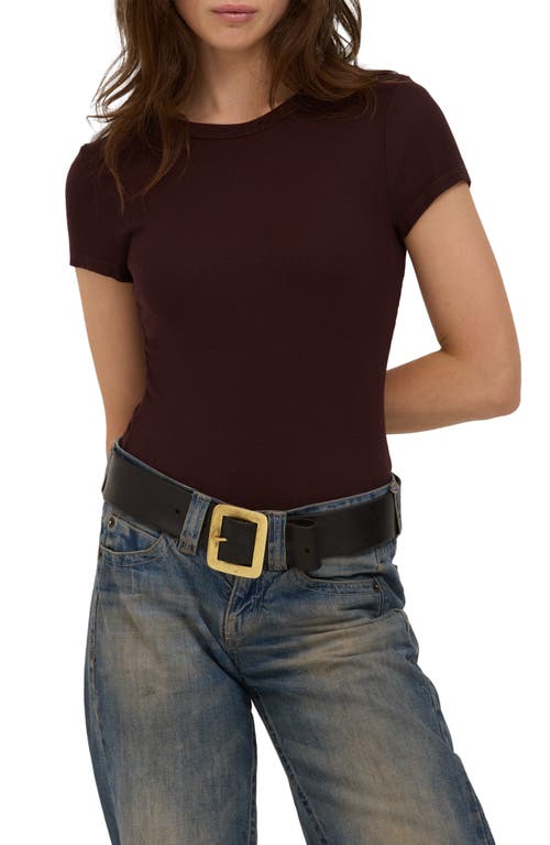 Project Social T Griffith Rib Baby T-shirt In Dark Mocha