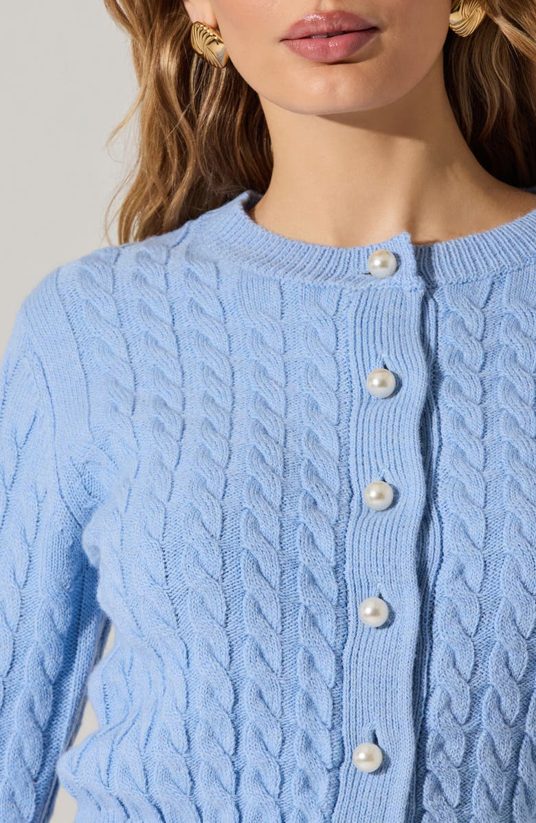 ASTR the Label Cable Stitch Cardigan, Alternate, color,