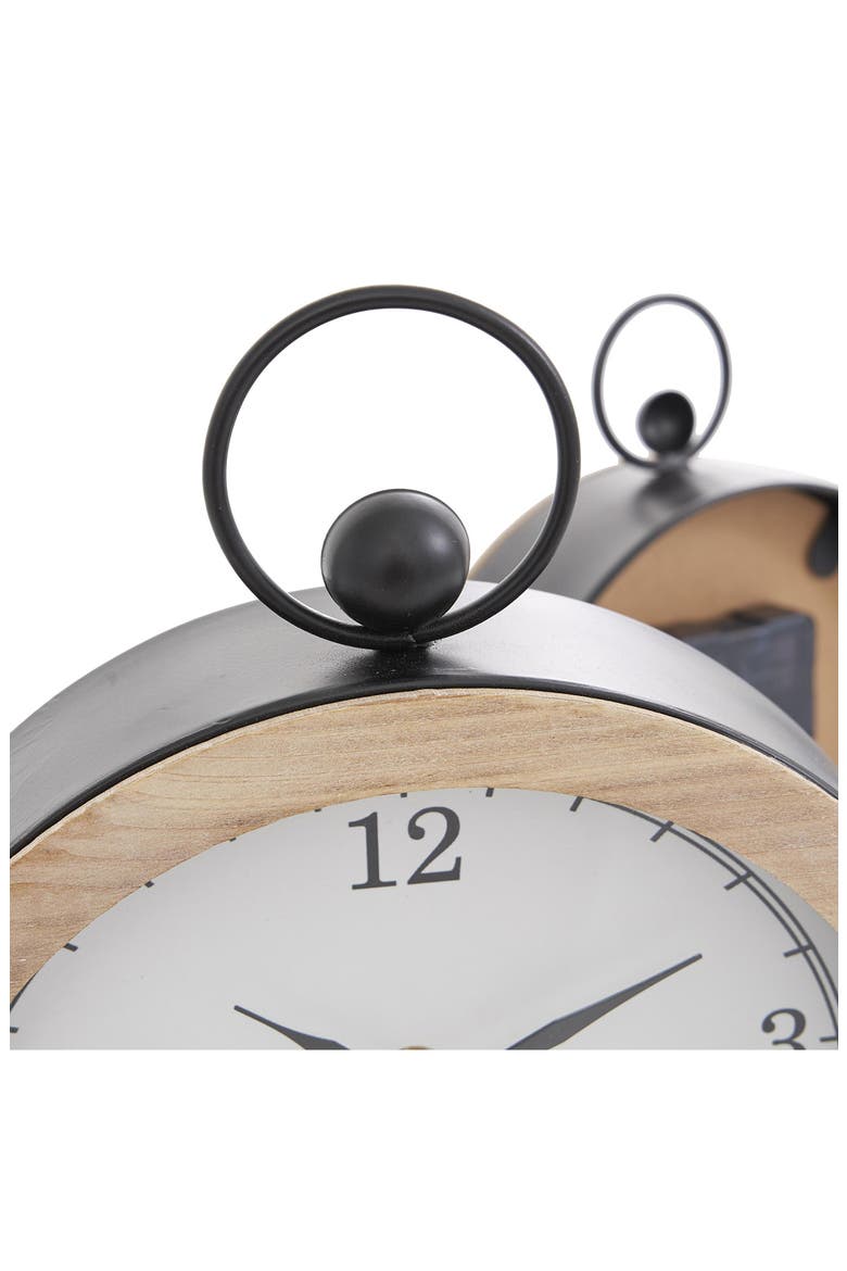 Set of 2 Modern Wooden Clocks, Alternate, color, WHITE