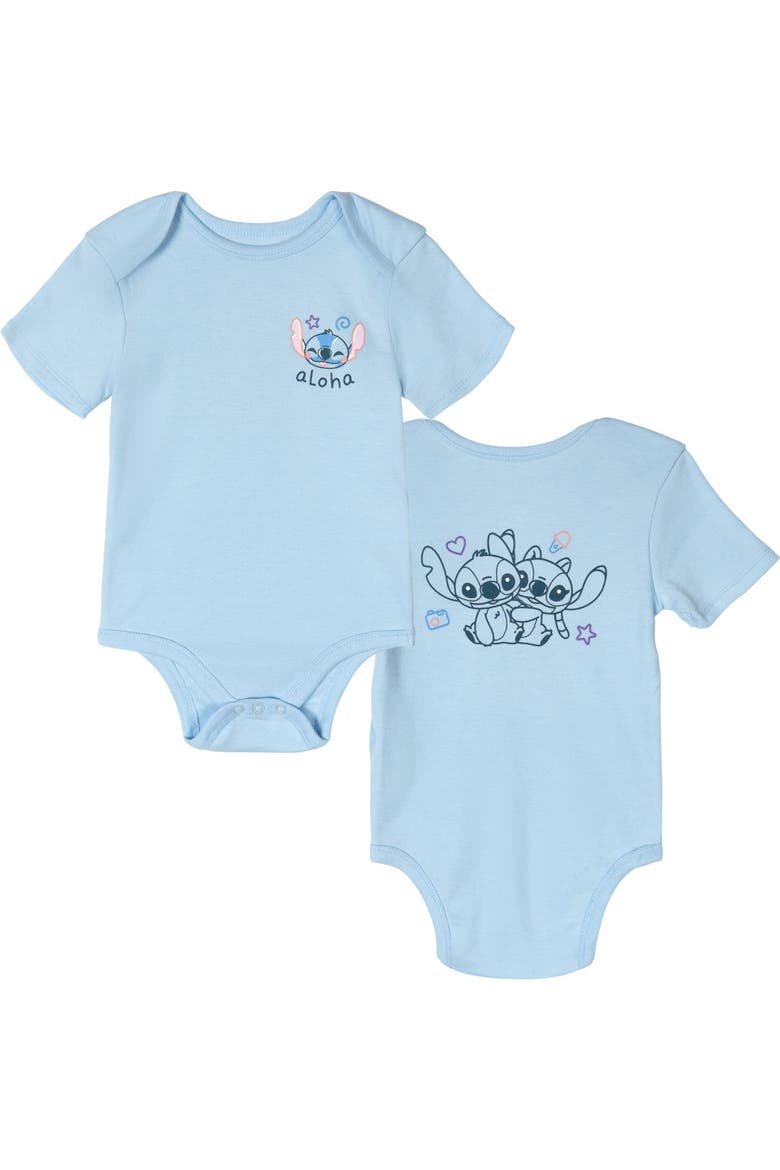 Lilo & Stitch Boys' 5-Pack Short Sleeve Bodysuits, Alternate, color, Stitch Pastel Multi