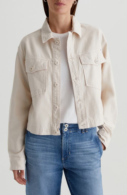 Ag Valleta Utility Shirt Jacket In Opal Stone