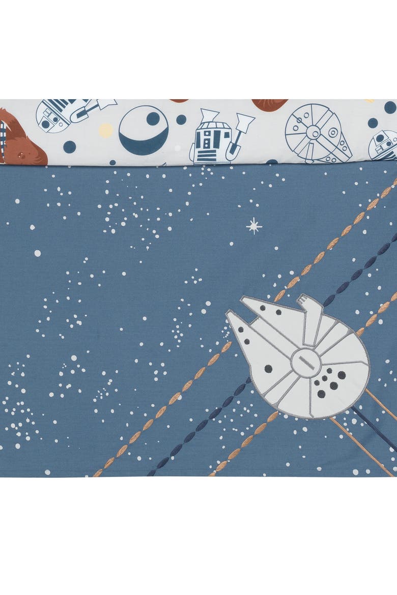 Star Wars Signature Millennium Falcon 3-Piece Baby Crib Bedding Set, Alternate, color, Blue