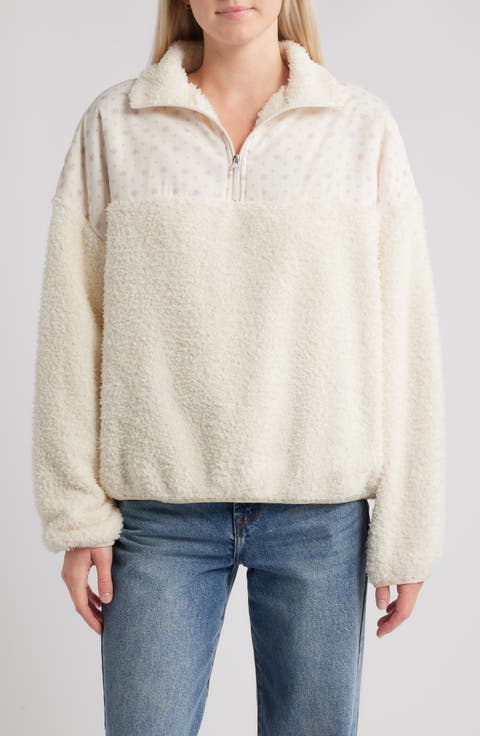 Garden Confetti Half Zip Fleece Sweatshirt