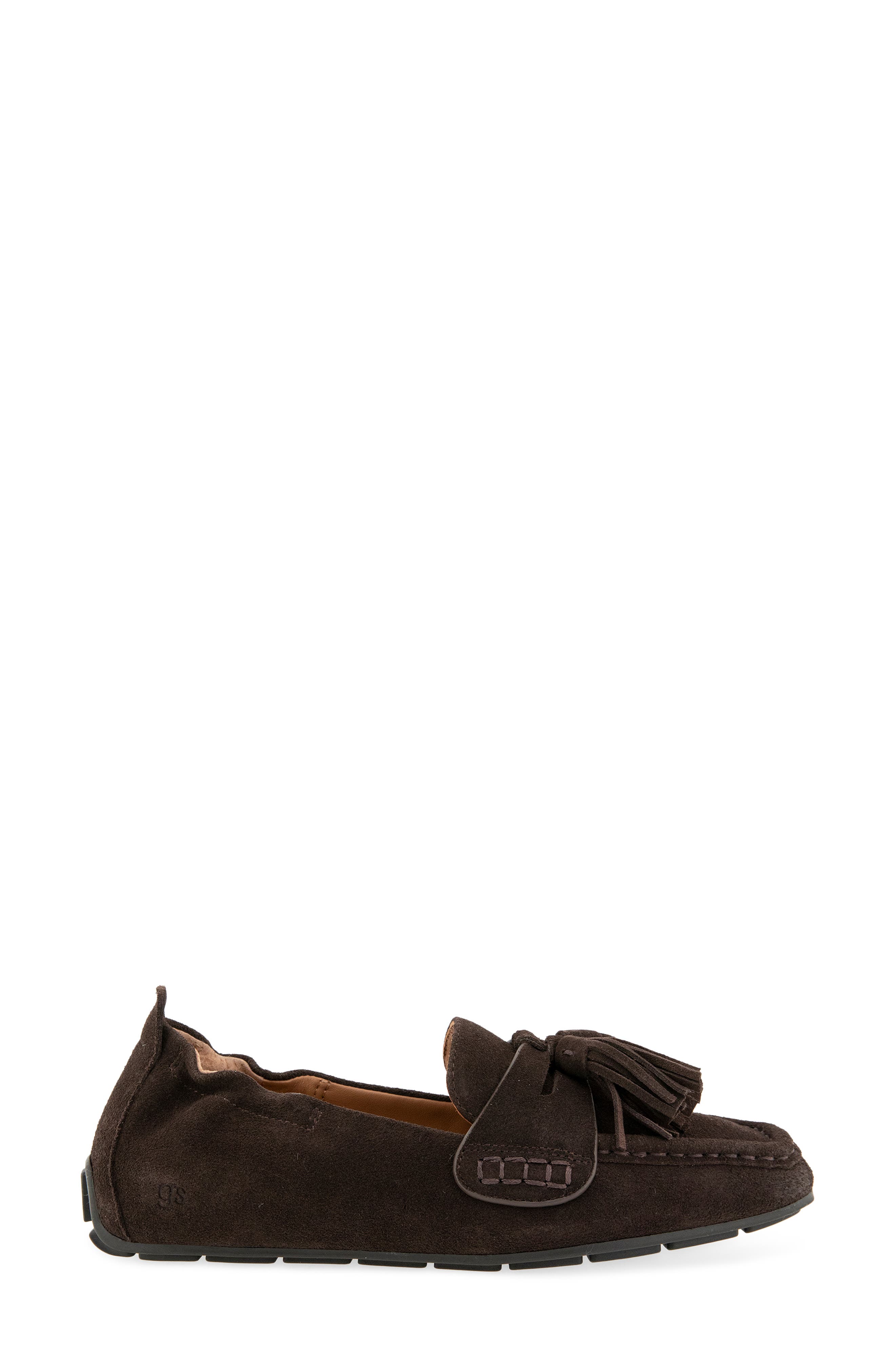 Sophie Kiltie Driving Loafer, Alternate, color, CHOCOLATE SUEDE