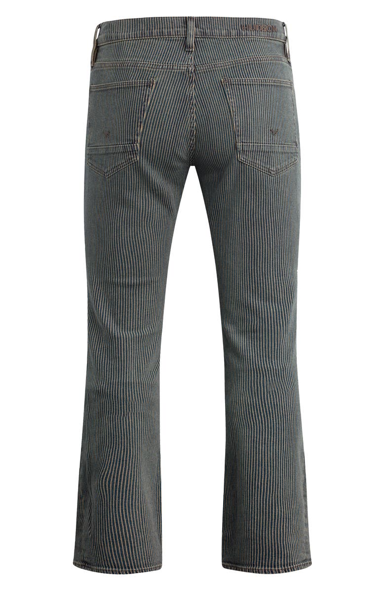 Hudson Jeans Walker Kick Flare Pinstripe Jeans, Alternate, color, 