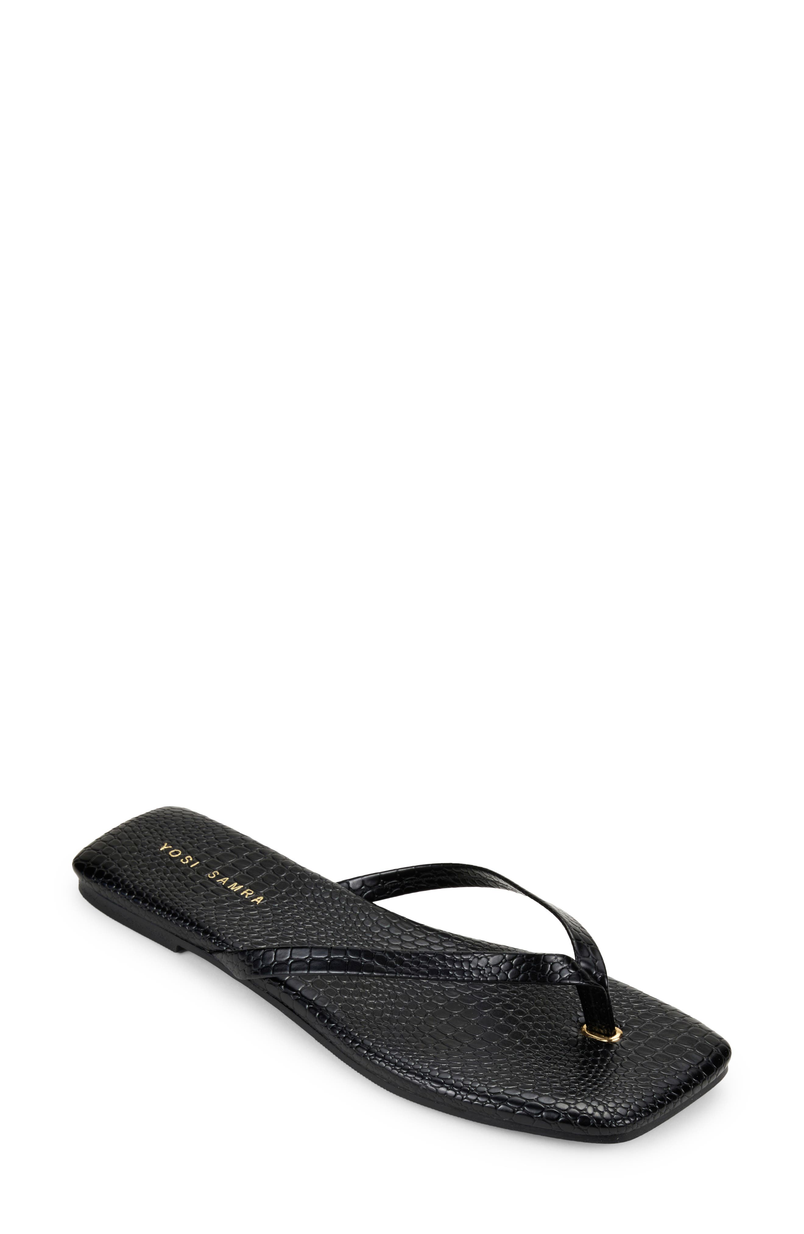 Yosi Samra Mercer Flip Flop, Main, color, Black
