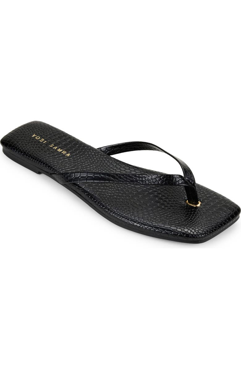 Yosi Samra Mercer Flip Flop, Main, color, Black