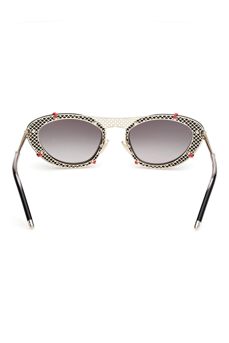 Dolly 54mm Gradient Oval Sunglasses, Alternate, color, BLACK/ PALE GOLD/ ZEISS SMOKE