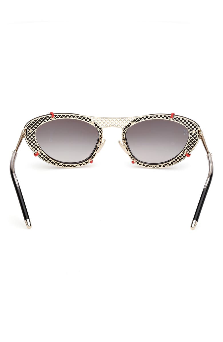 Christian Louboutin Dolly 54mm Gradient Oval Sunglasses, Alternate, color, Black/ Pale Gold/ Zeiss Smoke