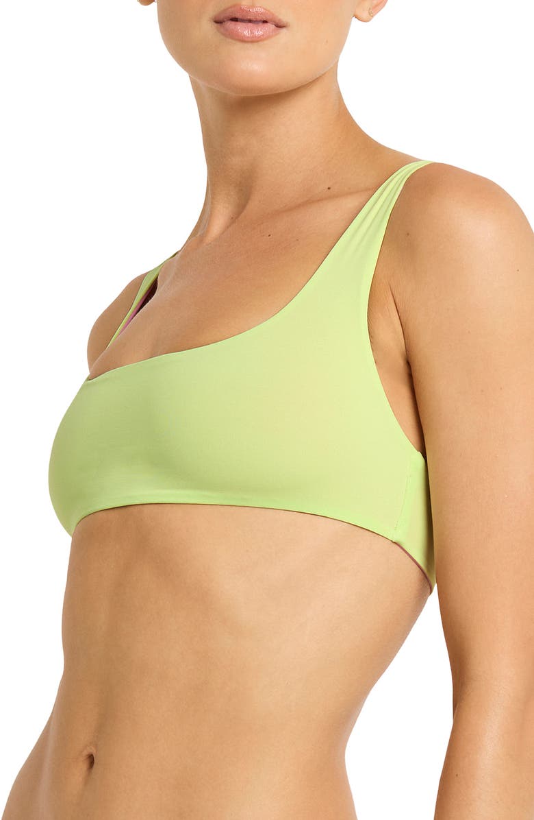 bond-eye Quinn Reversible Crop Bikini Top, Alternate, color, Lime/ Orchid