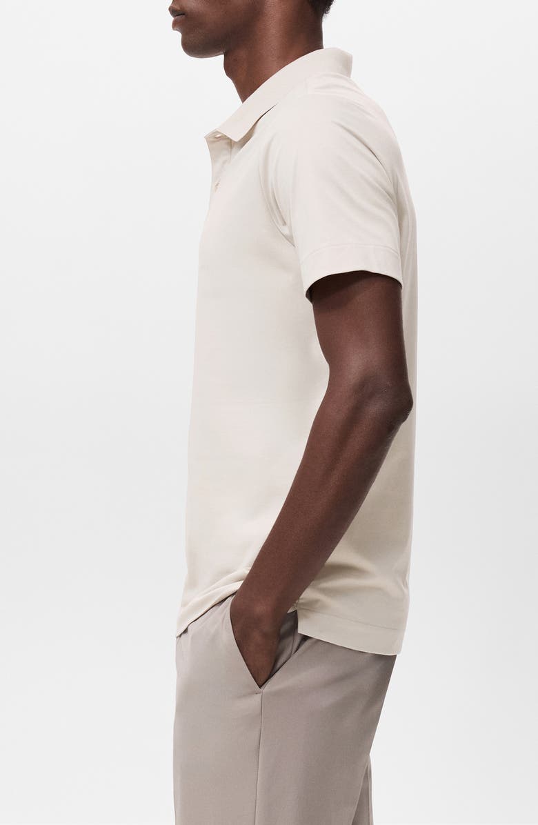 MANGO Slim Fit Thermolite<sup>®</sup> Polo, Alternate, color, Ice Grey