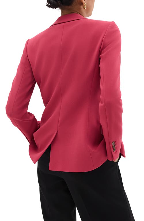 Theory Admiral Crepe One-button Staple Blazer In Deep Rose - Ugf