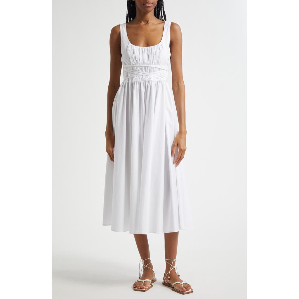 Mille Frannie Sleeveless Midi Dress In White