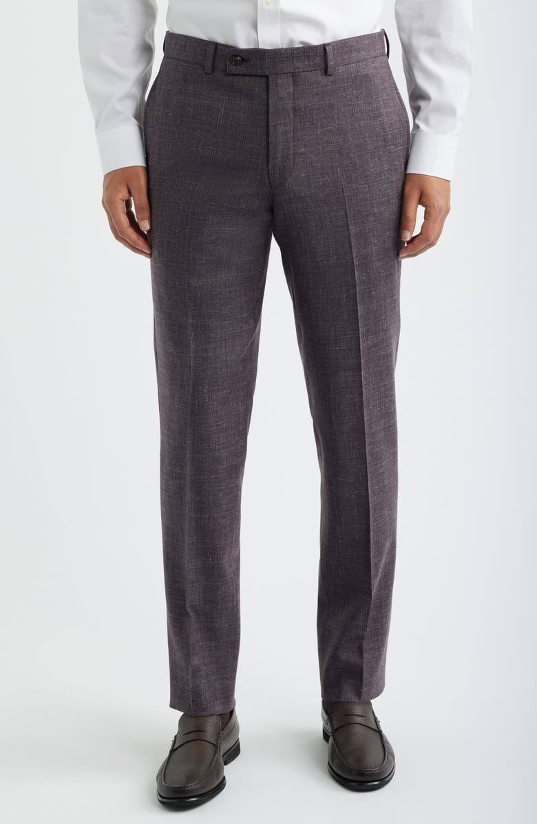 Jack Victor Midland Contemporary Fit Mauve Slub Woll Blend Suit, Alternate, color, Mauve