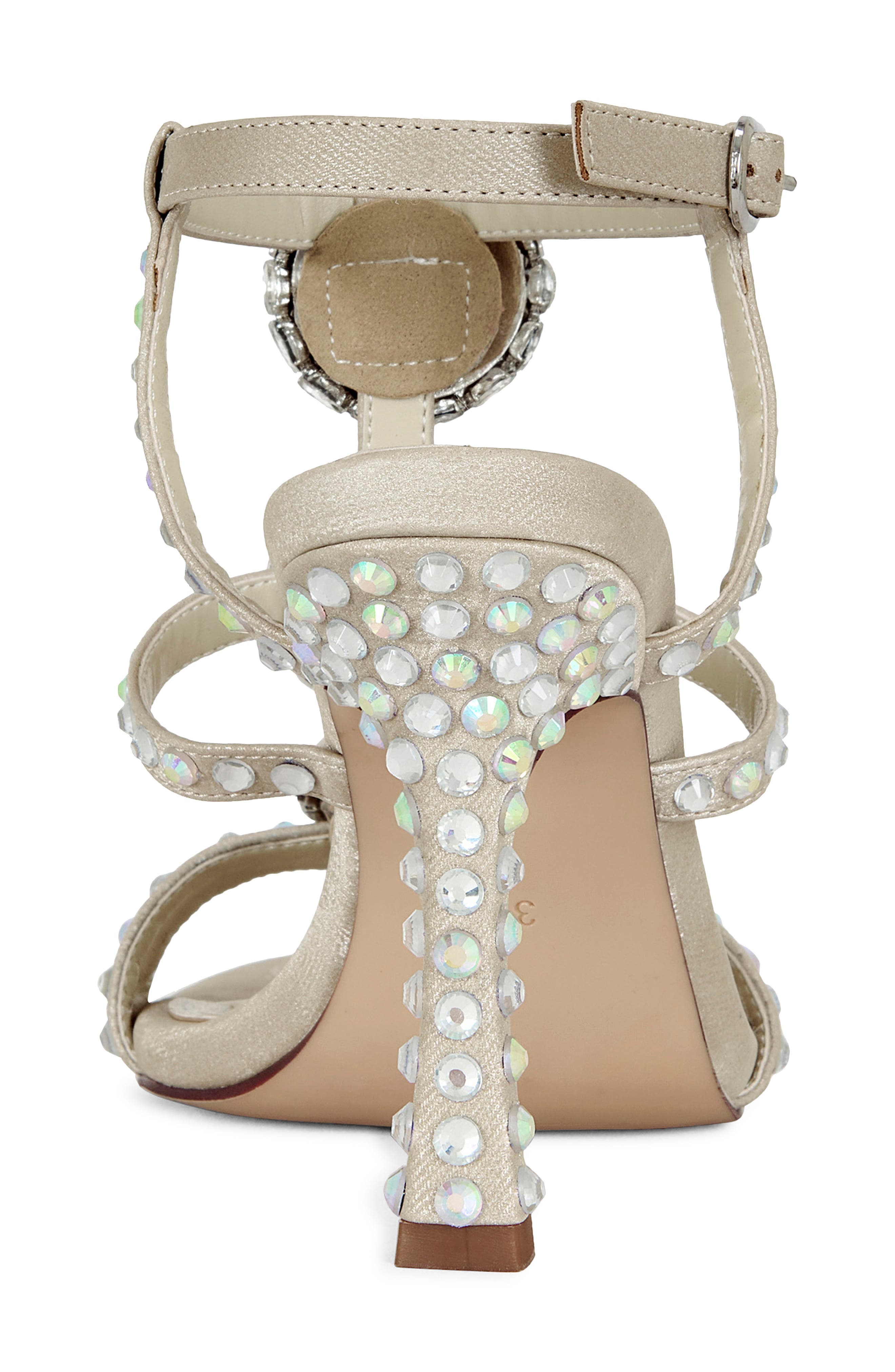 AZALEA WANG Bestella Ankle Strap Sandal, Alternate, color, Champagne