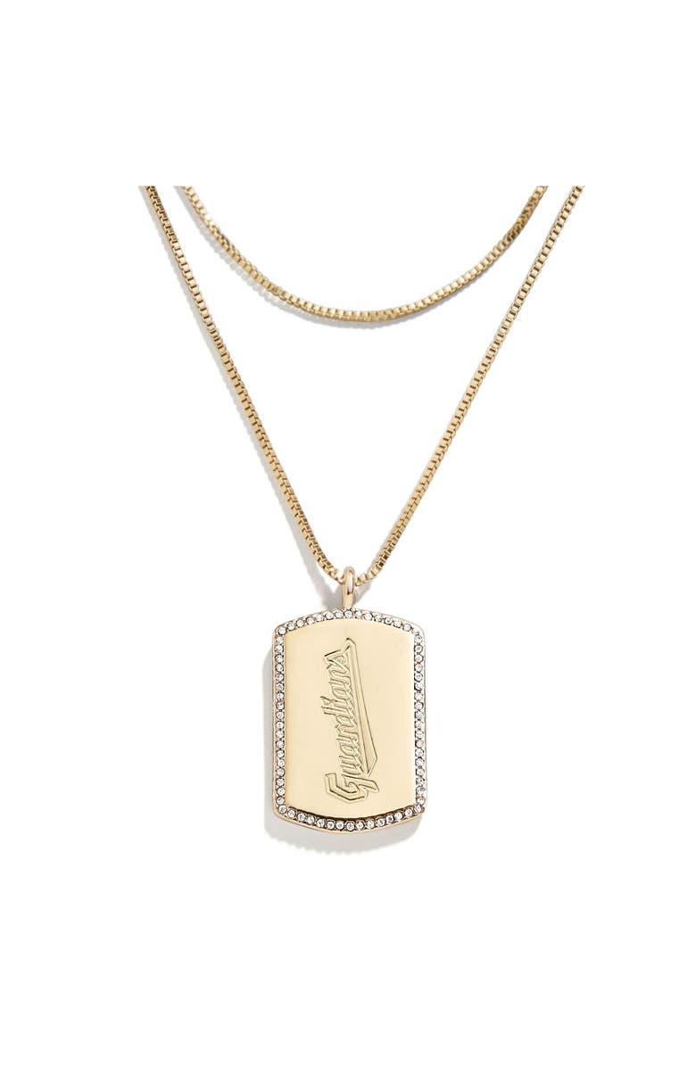 WEAR by Erin Andrews x Baublebar Cleveland Guardians Dog Tag Necklace, Main, color, 