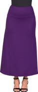 24seven Comfort Apparel Elastic Waist Maxi Skirt