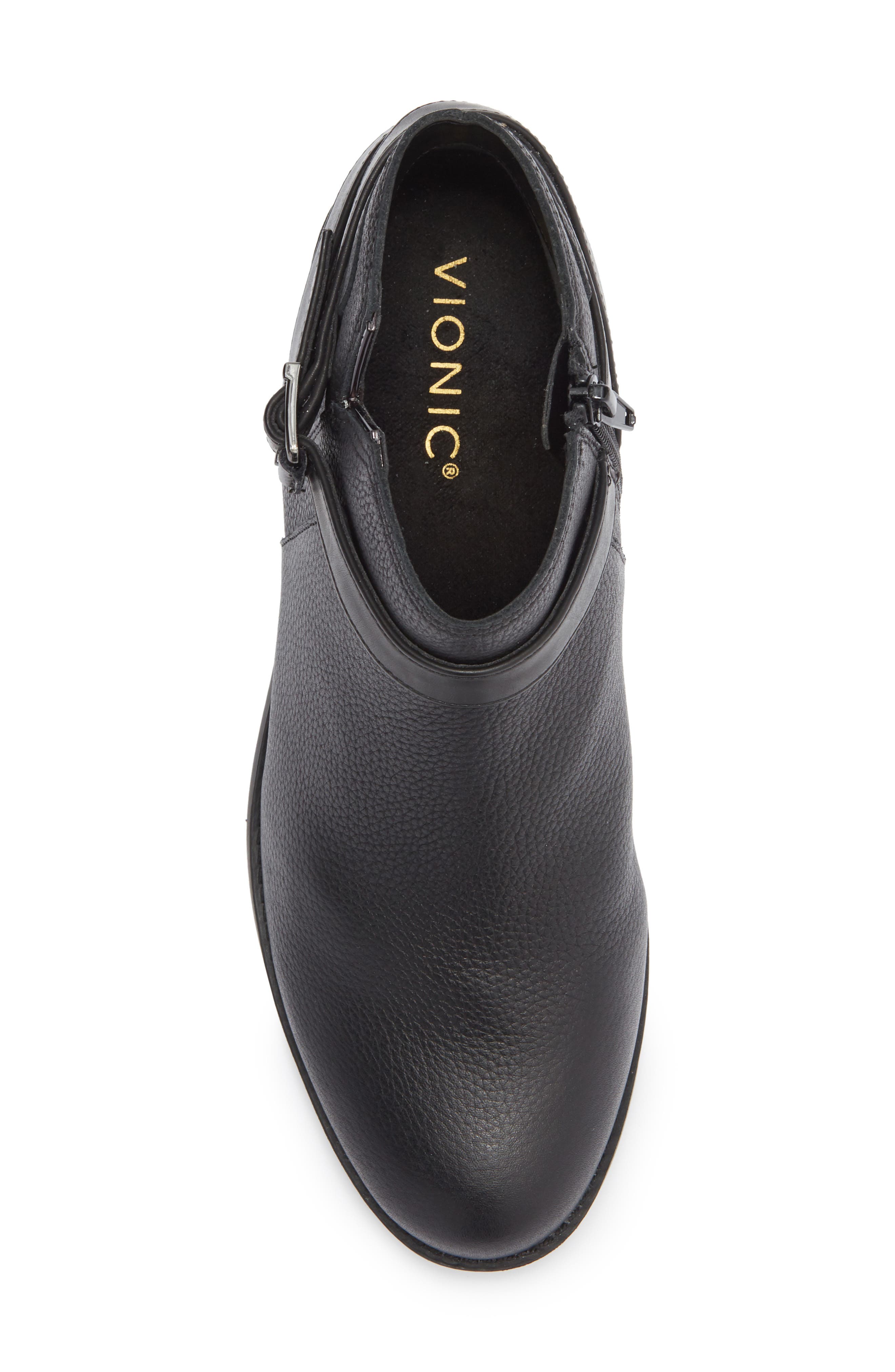 Vionic Farrah Bootie, Alternate, color, Black Leather