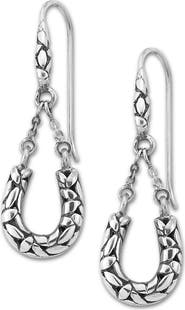 SAMUEL B. Bamboo Texture Chain Drop Earrings
