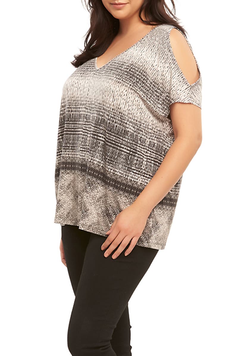 Tart Rocky Cold Shoulder Top, Alternate, color, Painted Gradient