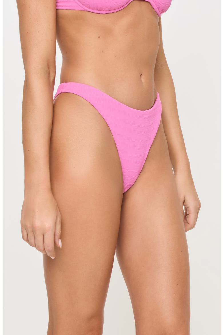 Leilani Bitsy Pucker Textured Bikini Bottoms, Alternate, color, HOTTEST PINK