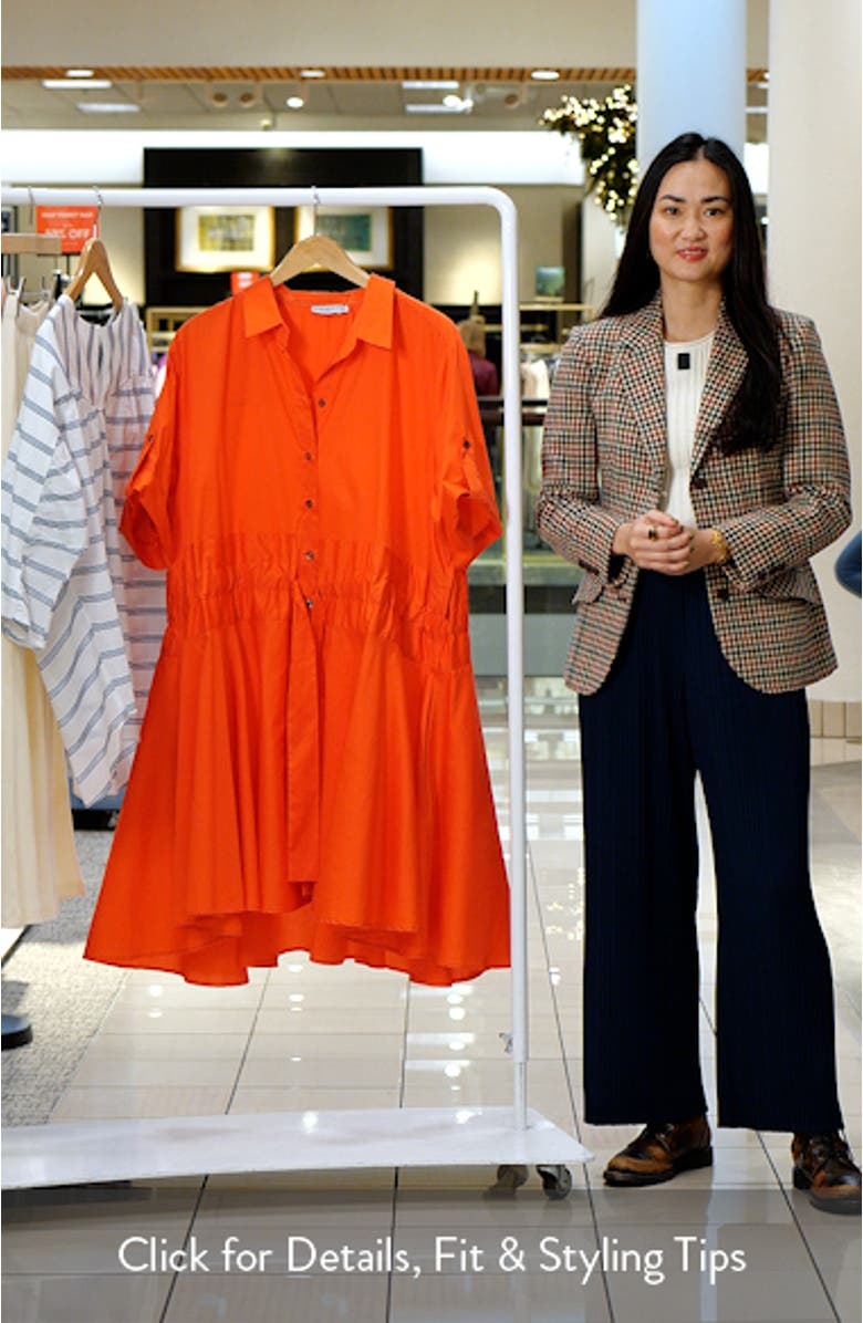 Meadow Tie Waist Shirtdress, sales video thumbnail