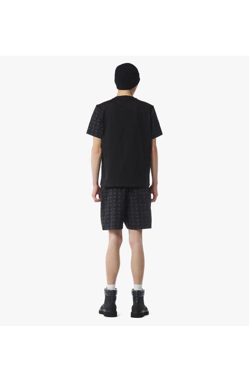 Mcm Monogram Print Shorts In Black