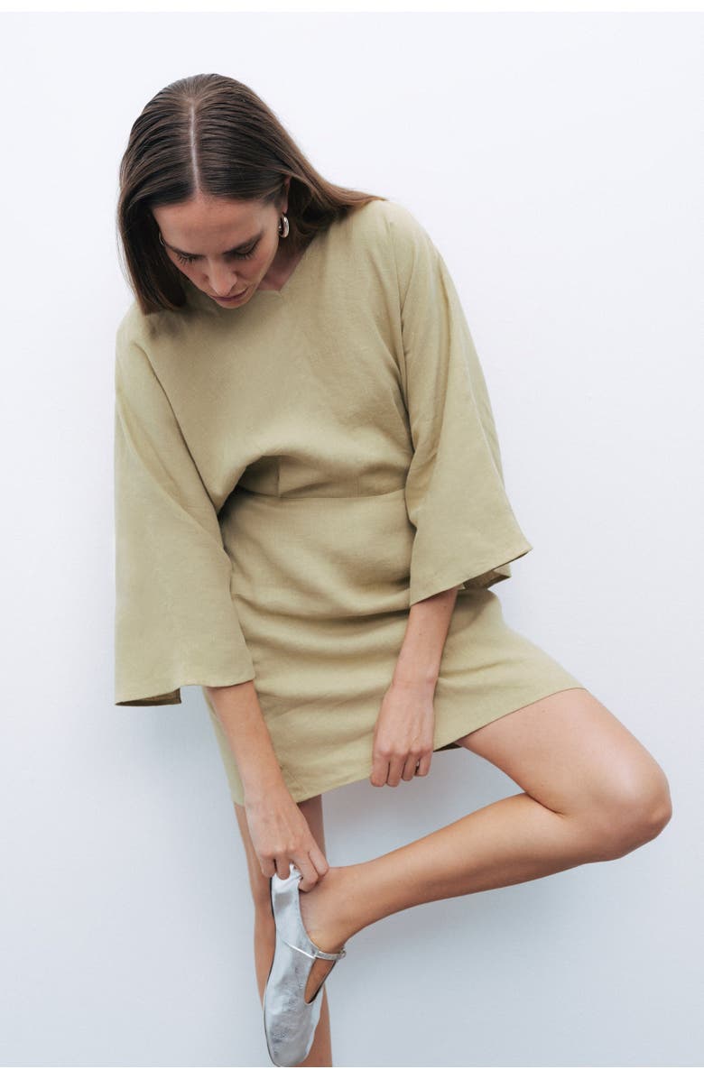 Nocturne Beaded Back Detailed Mini Dress, Alternate, color, 