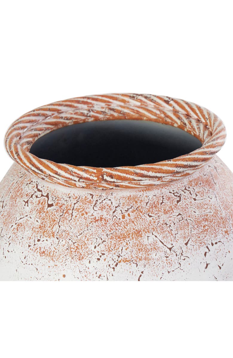 GINGER BIRCH STUDIO Metal Vase, Alternate, color, White