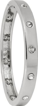 SAACHI Crystal Studded Hinged Bangle Bracelet
