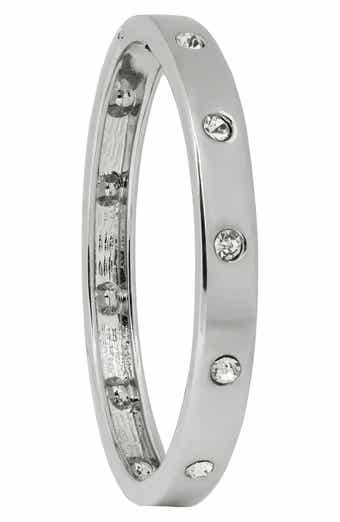 SAACHI Crystal Studded Hinged Bangle Bracelet