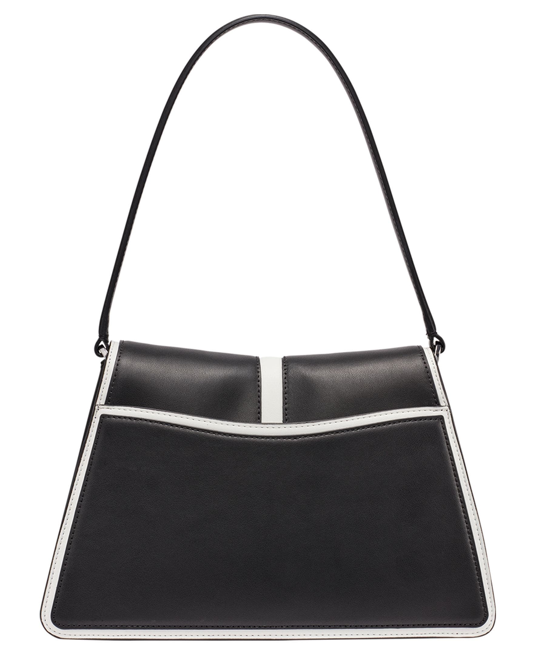 KARL LAGERFELD PARIS Mercerie  Shoulder, Alternate, color, Black/White