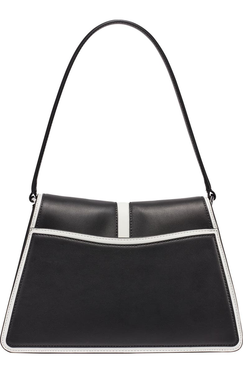 KARL LAGERFELD PARIS Mercerie Shoulder, Alternate, color, Black/White