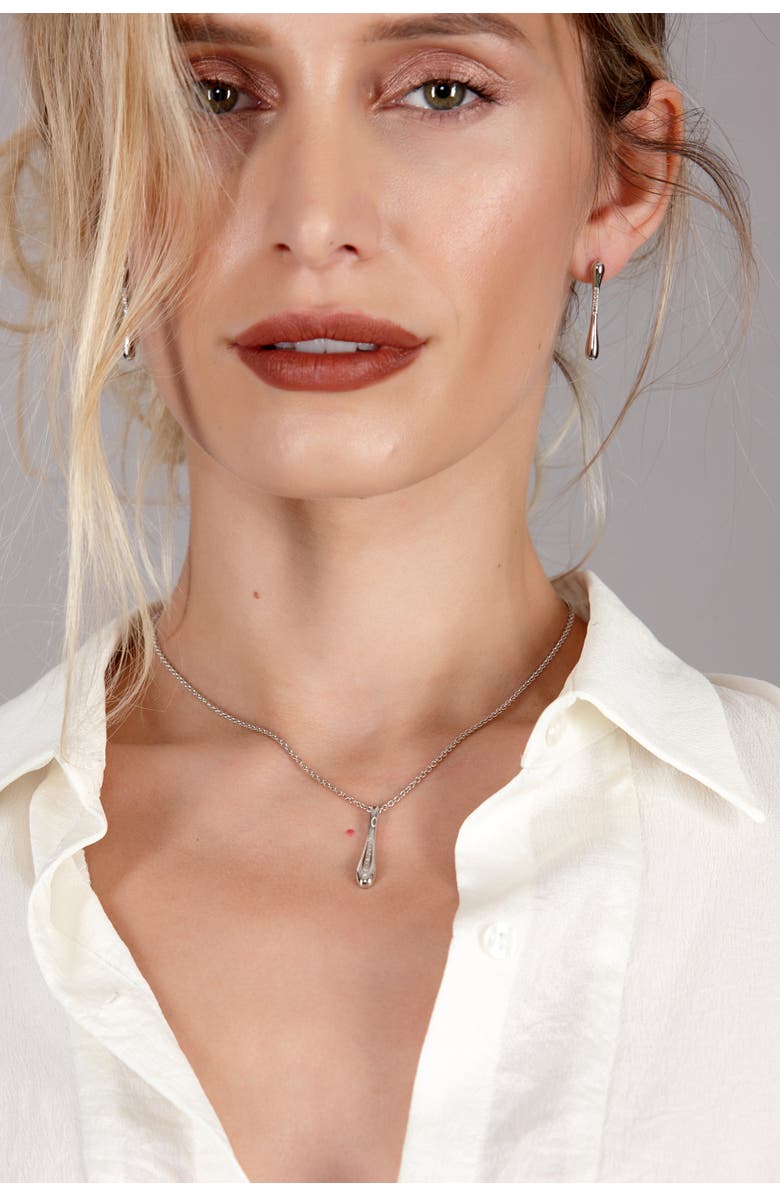 Lucy Quartermaine Skinny Drip Pendant Necklace, Alternate, color, Sterling Silver
