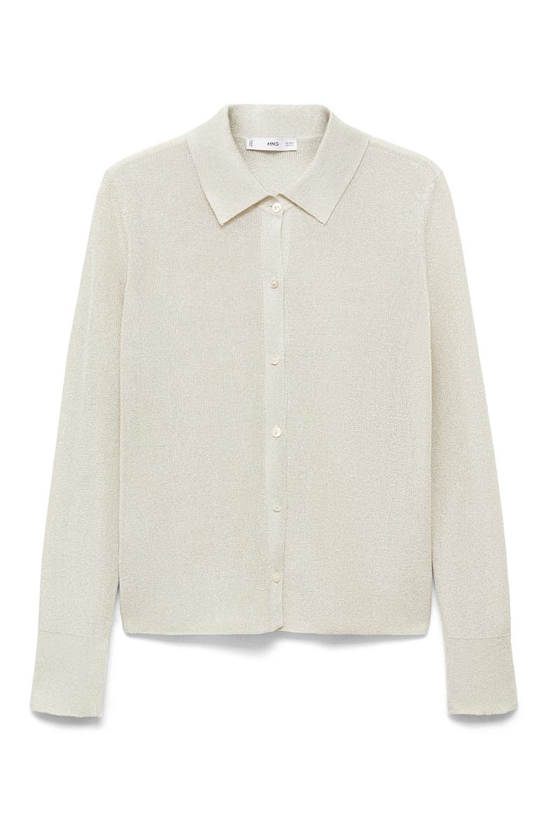 Metallic Button-Up Shirt, Alternate, color, SILVER