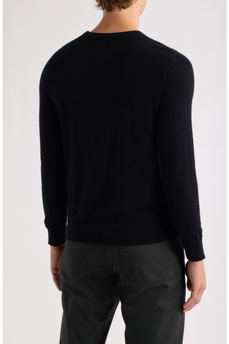 Cashmere Crewneck Sweater, Alternate, color, BLACK