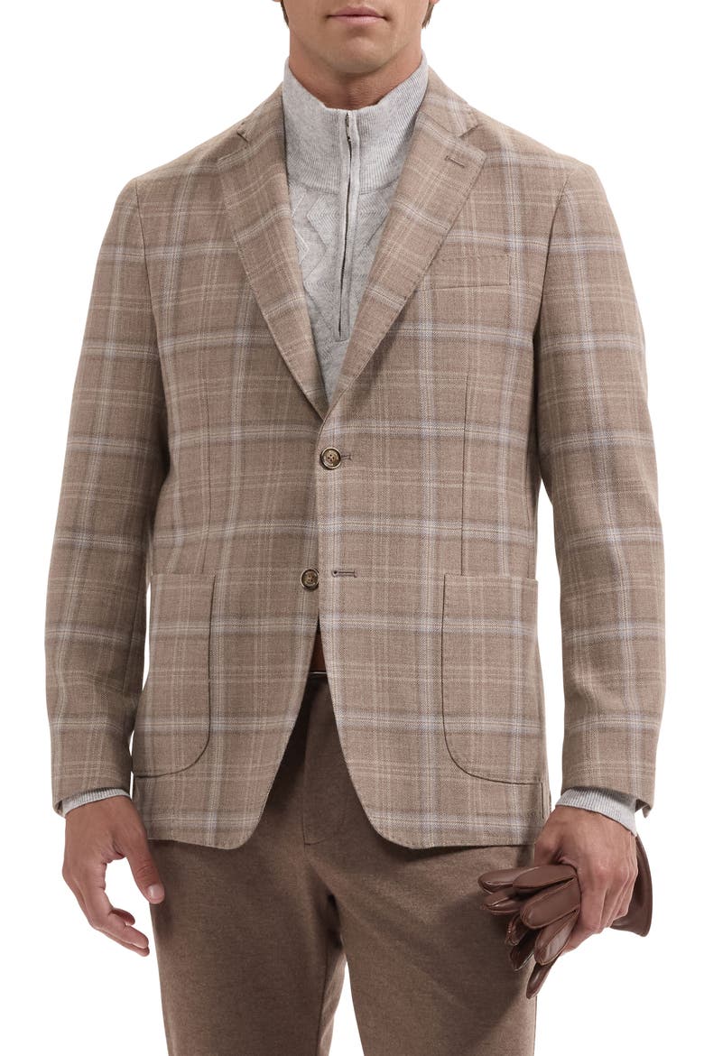 Two-Button Virgin Wool Blazer, Main, color, TAUPE
