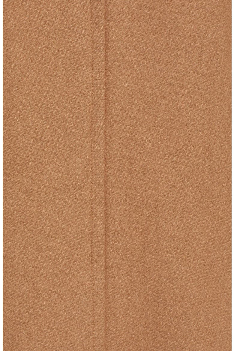 Wool Blend Twill Duffle Jacket with Faux Fur Trim, Alternate, color, CAMEL