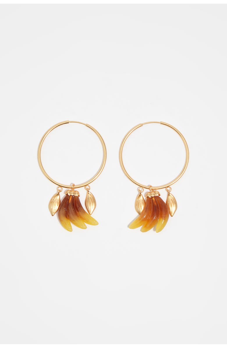 Bimba y Lola Brushed Banana Earrings, Main, color,