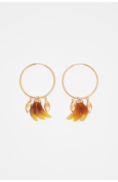 Brushed Banana Earrings
