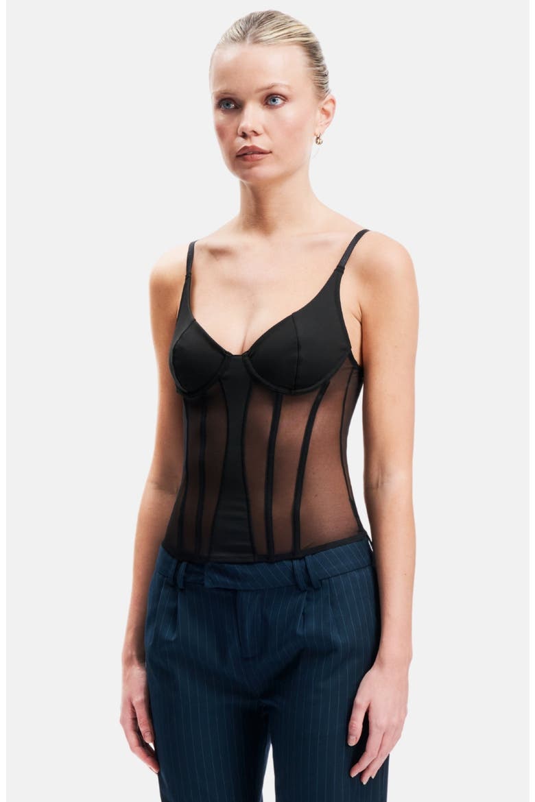 Sivara Corset Top, Alternate, color, Black