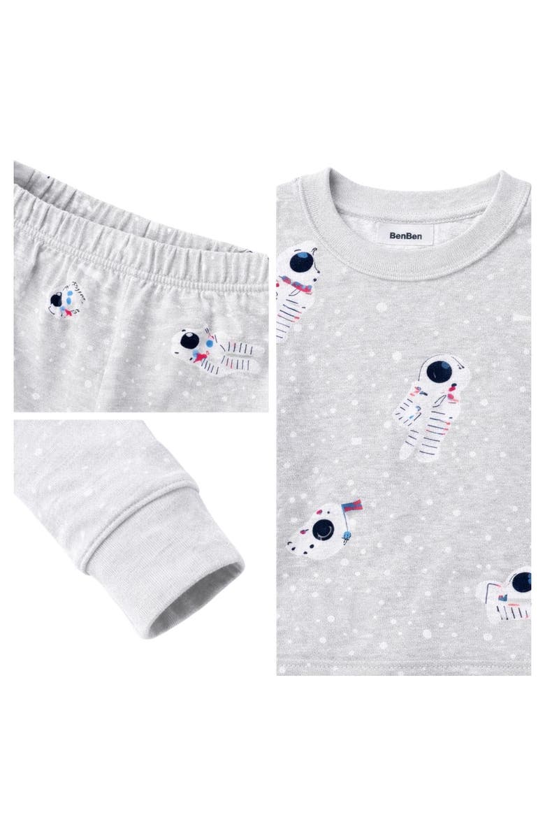 BenBen Kids Toddler Boy Long Sleeve Pajamas Set Snug Fit Soft & Stylish Cozy Comfortable Sleepwear Sets, Alternate, color, Grey