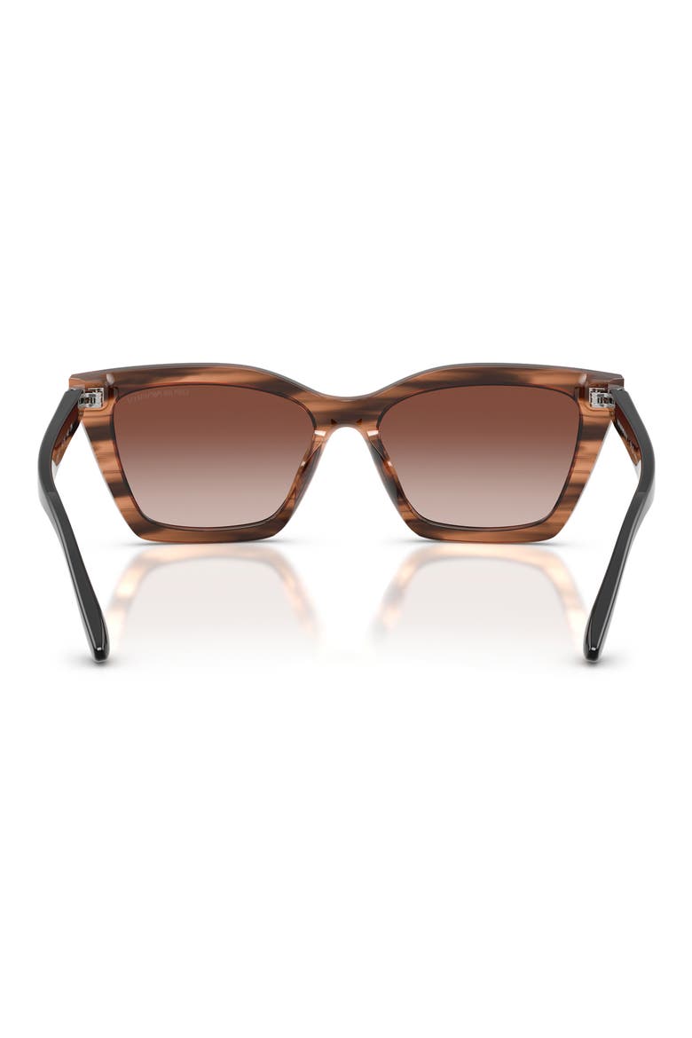 54mm Butterfly Sunglasses, Alternate, color, STRIPED BROWN / GRADIENT BROWN