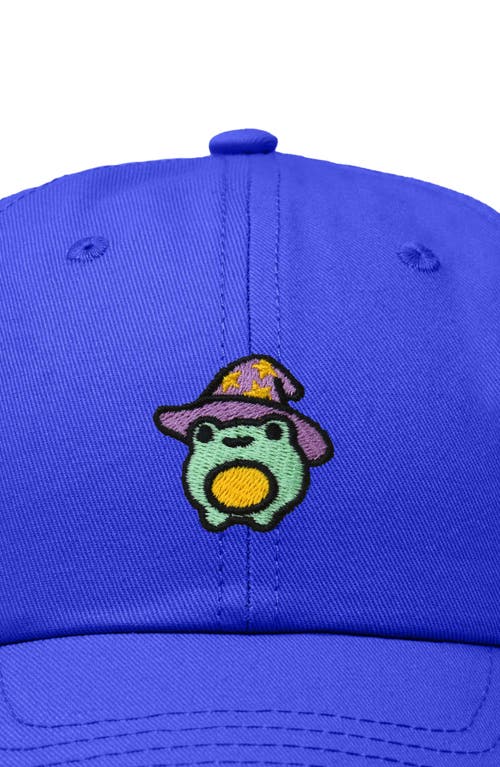 Dalix Sorcerer Frog Embroidered Dad Hat In Royal Blue