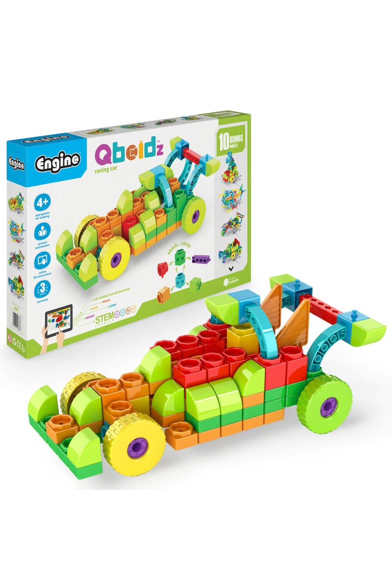 Qboidz Racing Car 10 Model Brick Building Set, Main, color, Multicolored