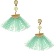 OLIVIA WELLES Beach Fan Crystal Drop Earrings