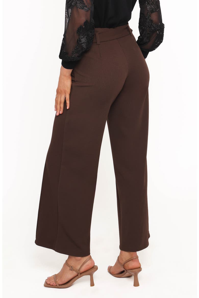 Benton Belted Wide Leg Pants, Alternate, color, BROWN
