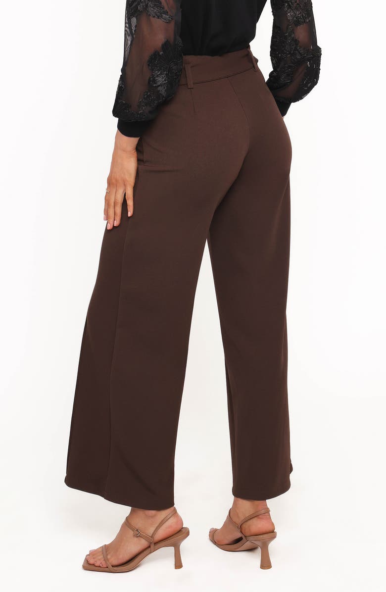 Petal & Pup Benton Belted Wide Leg Pants, Alternate, color, Brown