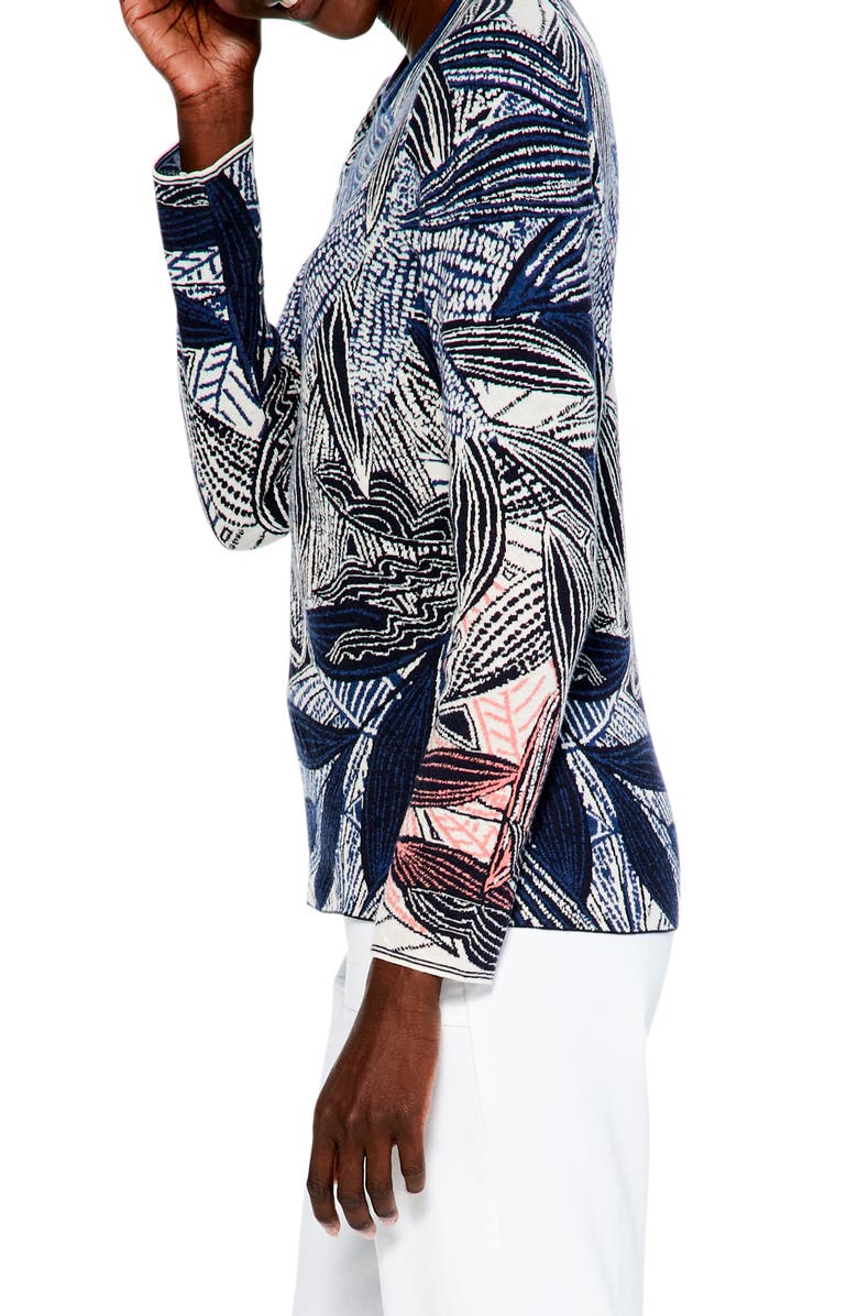 NIC+ZOE Layered Leaves Sweater, Alternate, color, 